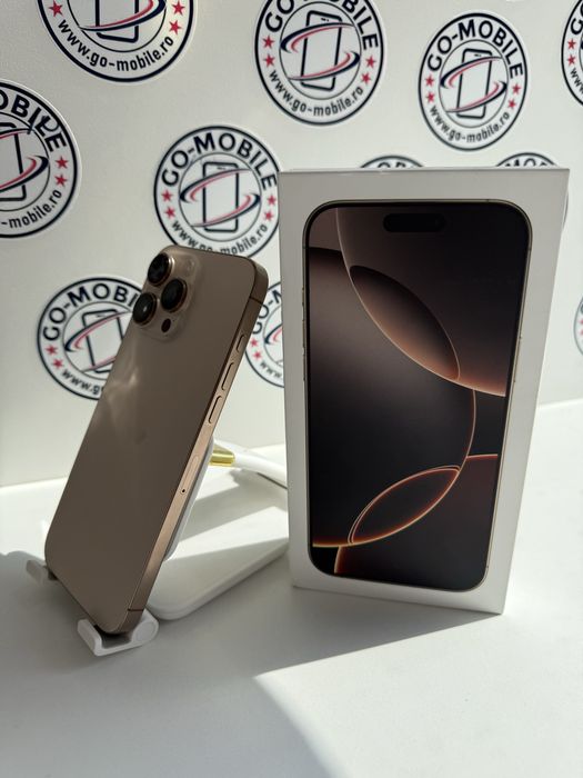 iPhone 16 Pro Max - 256GB - 96% - Desert Titanium - Impecabil - Garantie