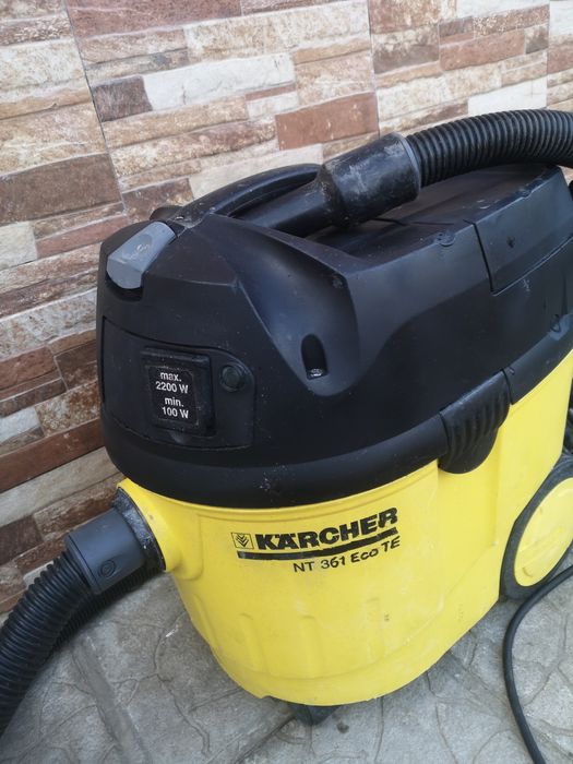 Прахосмукачка Karcher NT361eco 3600W 30L Контакт  Automatic Тупалка  Сухо Строителство Гипс Картон