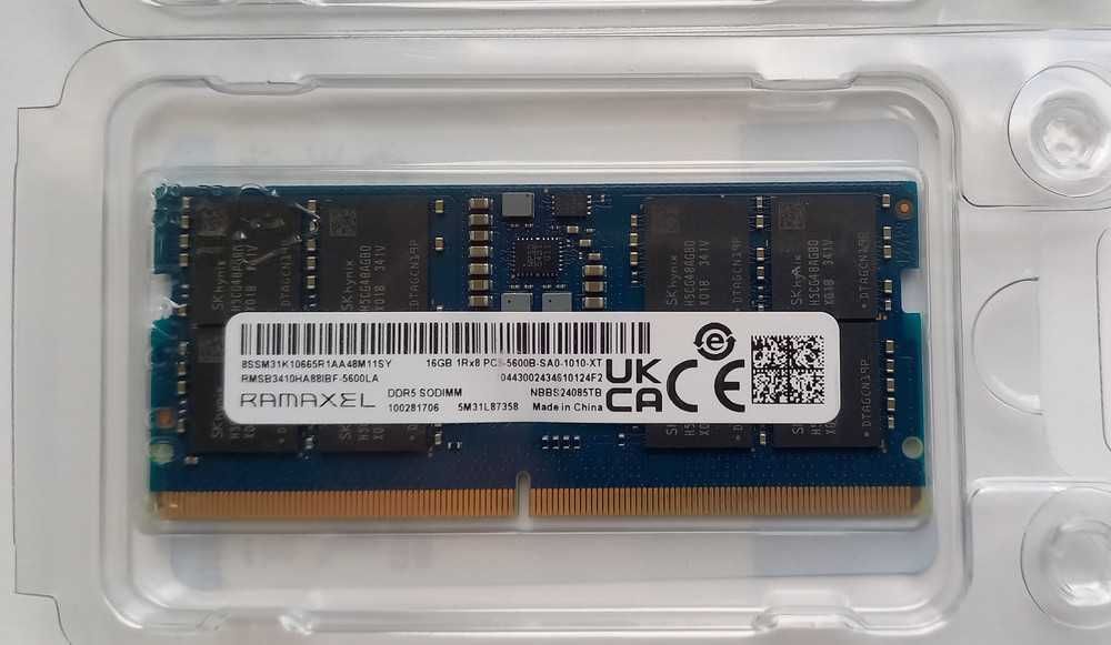 memorie RAM laptop DDR5 16GB 5600, posibil kit 32GB din 2x16GB, asigur montaj