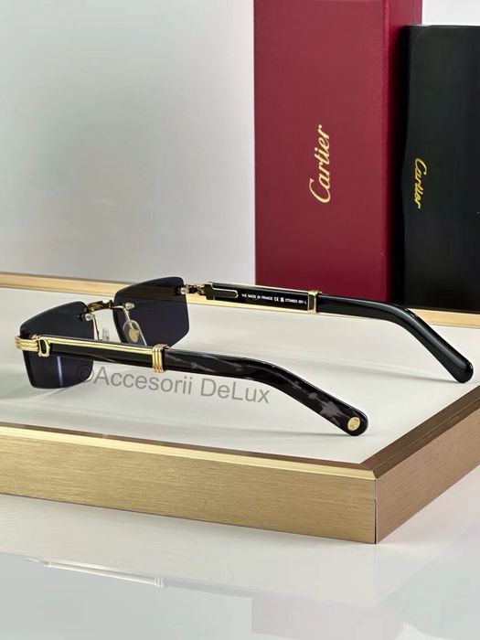 Ochelari de Soare Cartier CT0485O Noi Full Box Signature C De Cartier [Verificare Colet] Gold