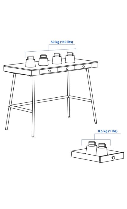 LILLÅSEN Birou, bambus, 102x49 cm ikea