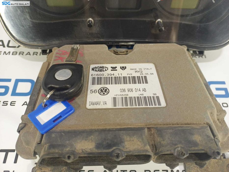 Kit Pornire ECU Calculator Motor Ceas Ceasuri Cluster Instrumente Bord Imobilizator Volkswagen Golf 4 1.4 16V Benzina 1998 - 2005 Cod 036906014AB 1J0919860 [L1198] [L1199]