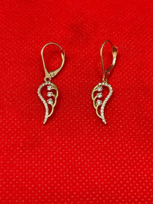 (Ag43) Cercei aur 14k 1.92gr B3668 2 Ani Garantie!