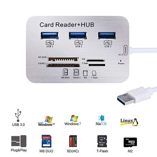 Hub 3.0/3.1 + Card Reader
100% новый и качественный. Светодиодный инди