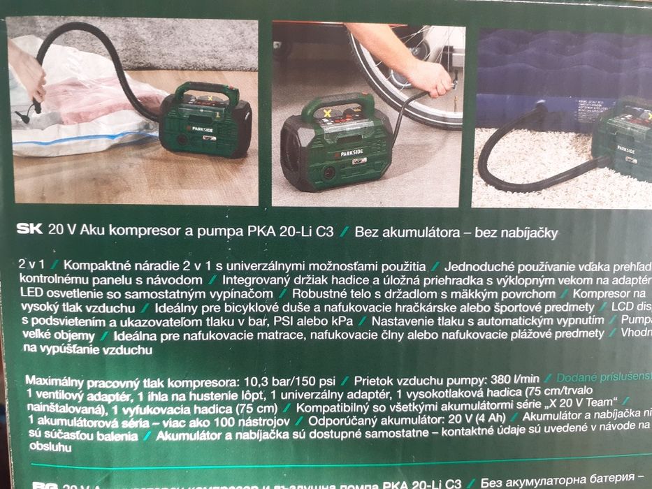 Compresor pe acumulator Parkside