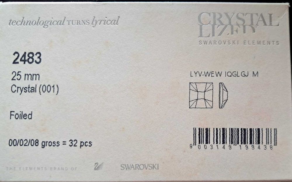 Оригинални Swarovski кристали за декорация и лепене, 25 мм