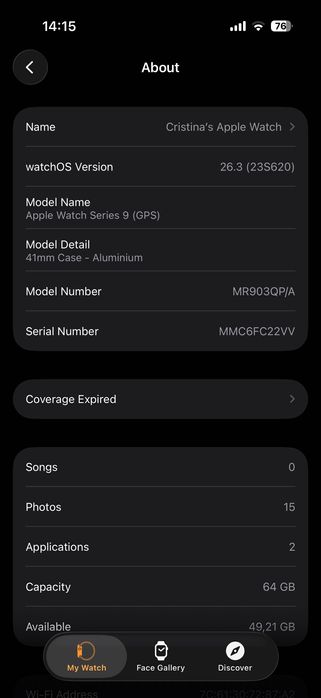 Apple Watch Series 9 (GPS) 41mm