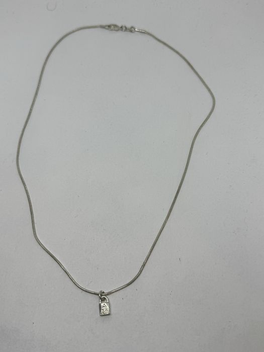 сребърен синджир с висулка катинар 4.48гр 925