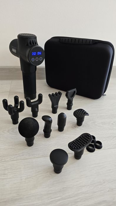 Pistol de masaj ANSGEC- 30 viteze, 10 capete, geanta originala