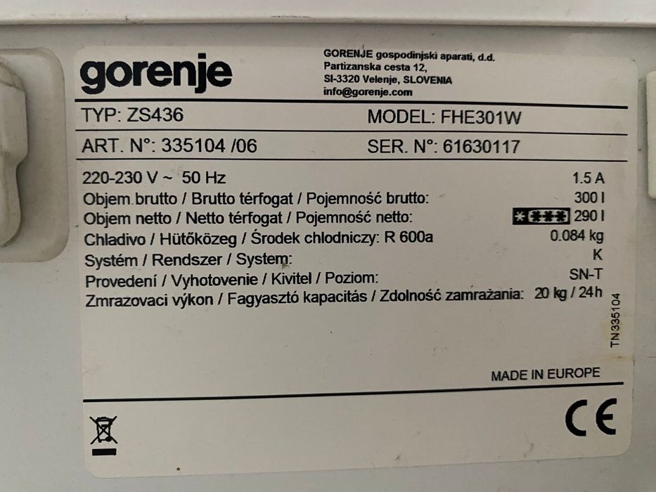 Lada frigorifica Gorenje 300 l