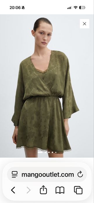 Zara нова черна рокля сатен