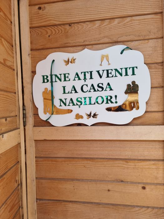 Placuta nunta panou bine ati venit botez