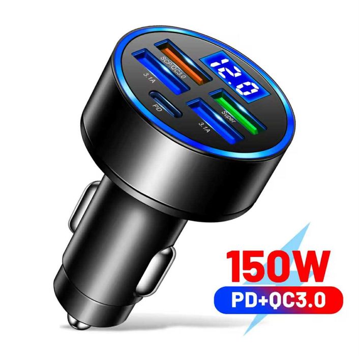 ! Bundle оферта - 150W Бързо зарядно + 60W Type C  Кабел !