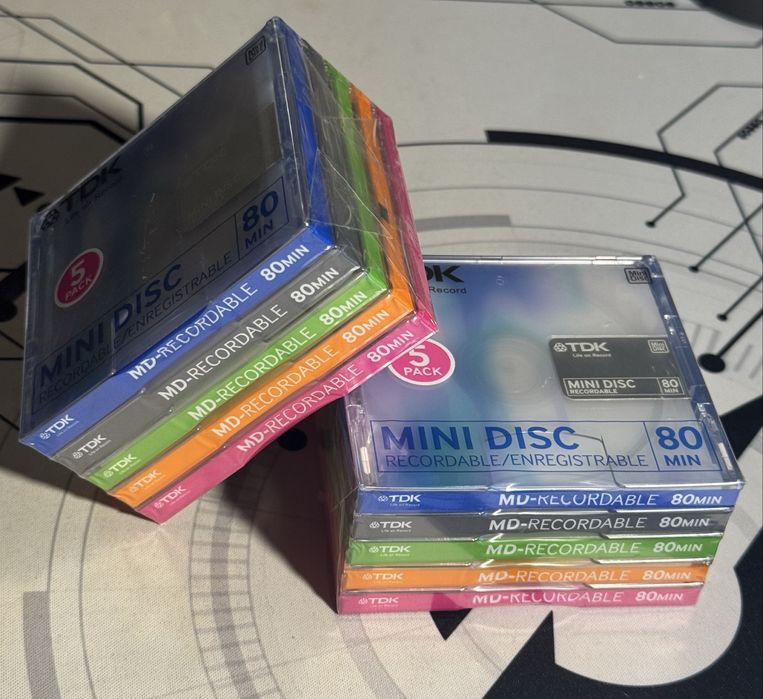 TDK MiniDisc 80 minute - 2x5 bucăți (10 discuri) - sigilate