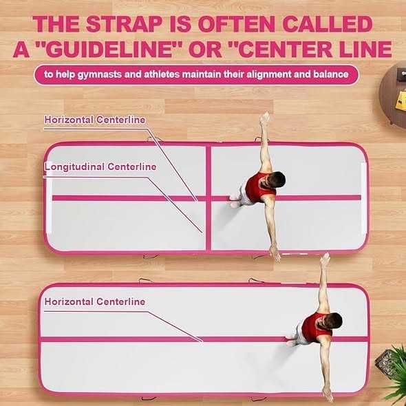 Saltea FBSPORT Airtrack,  de gimnastică cu pompă 500 x100 x 10 cm