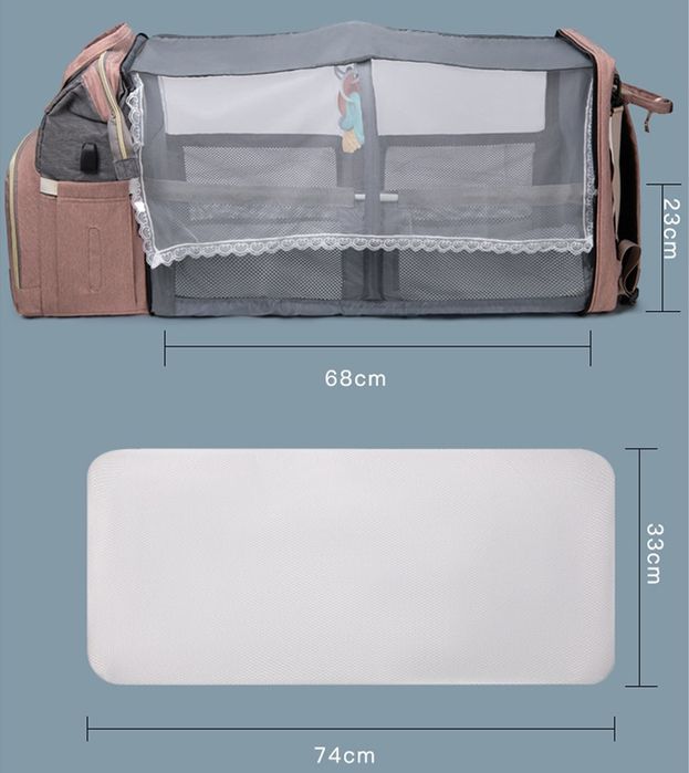 Cкладная детская сумка и кроватка.