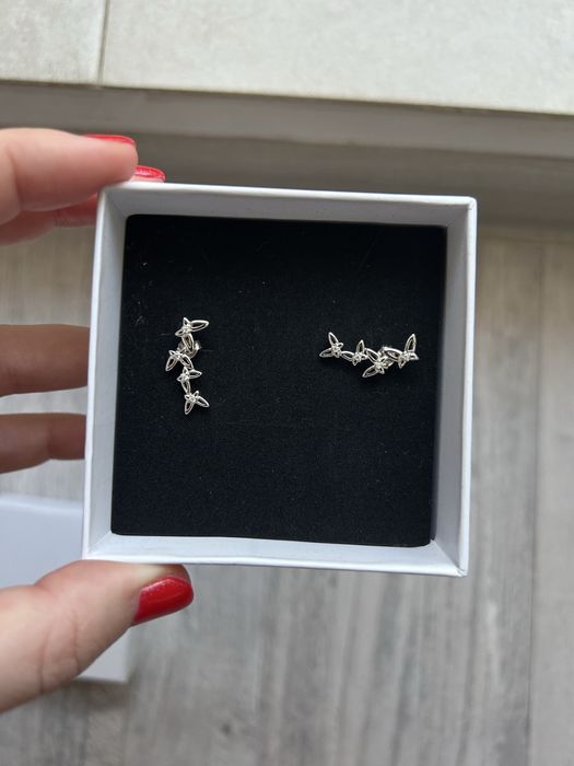 Cercei argint 925 noi, model “fluture”