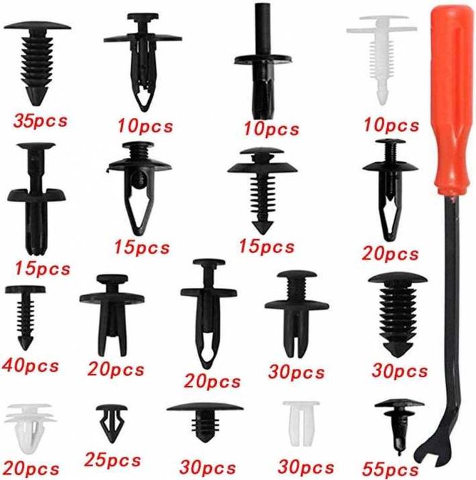 К-т щипки универсални, клипсове 421бр. За кори и др. С инструмент