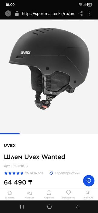 Шлем горнолыжный