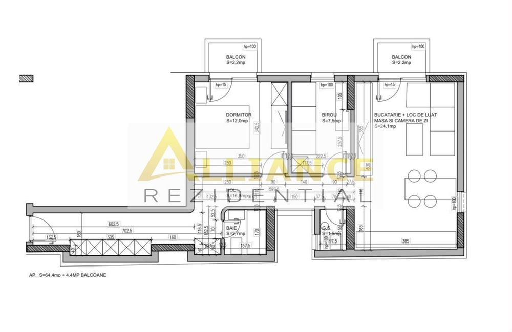 Apartament 3 Camere | 65 Mp Utili + 4 Mp Balcoane | 250 M De Metrou