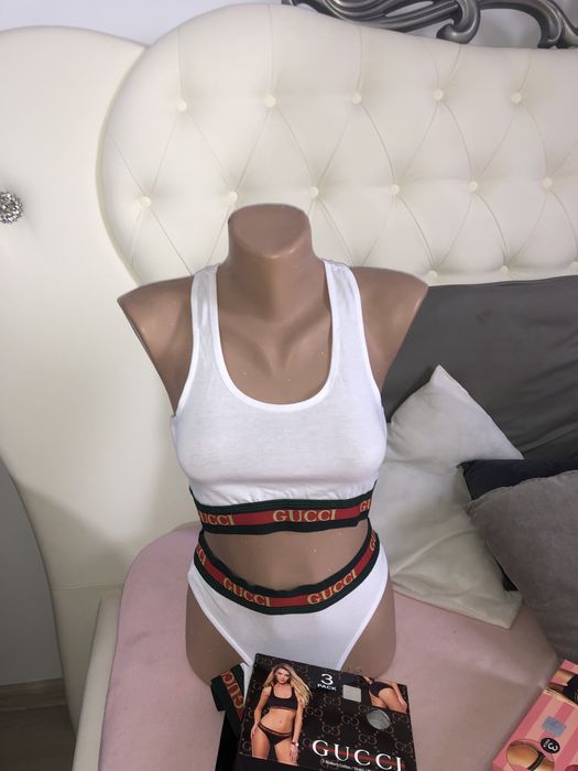 set lenjerie intima 3 piese Gucci