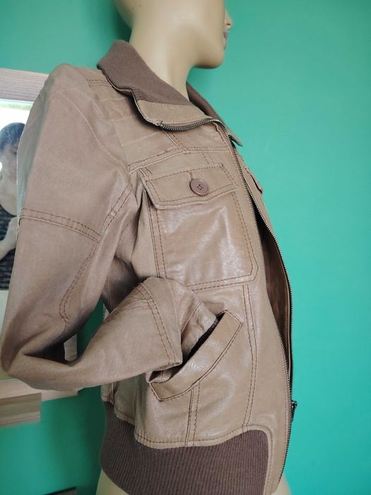 Дънково и кожено яке размер М