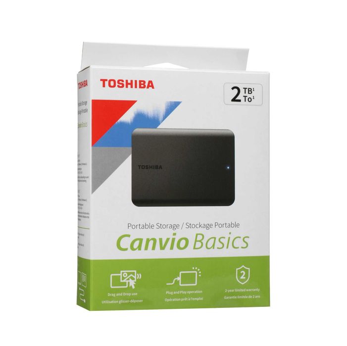 - Внешний жесткий диск 2TB Toshiba Canvio Basics 2.5" USB 3.2