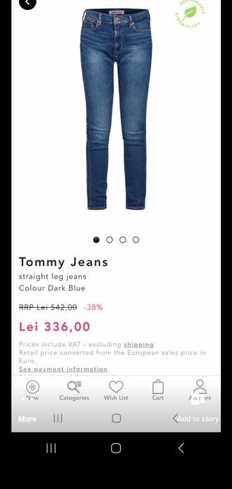 Blugi noi Tommy pret bun