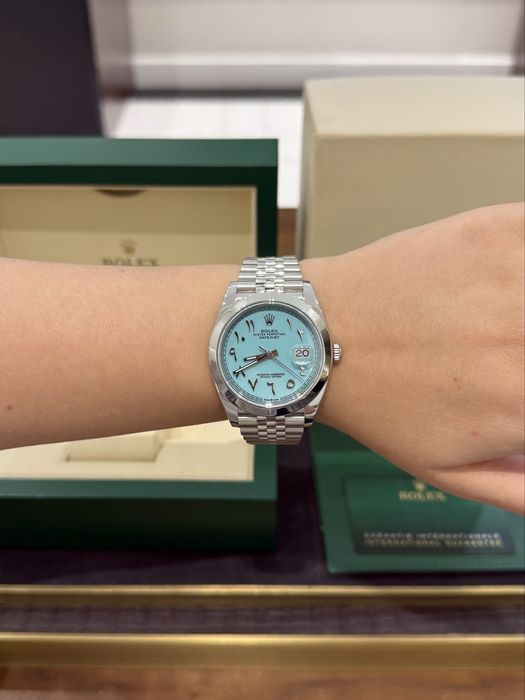 Rolex Datejust 41mm Steel Tiffany Arabic Dial Custom 126300