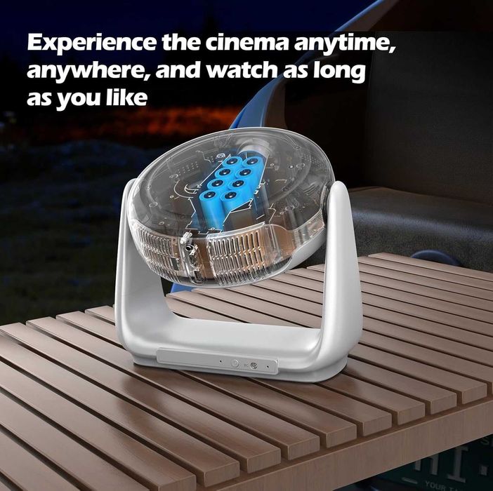 Нов, пълен комплект с мека чанта 4K проектор с батерия и Андроид EUARY