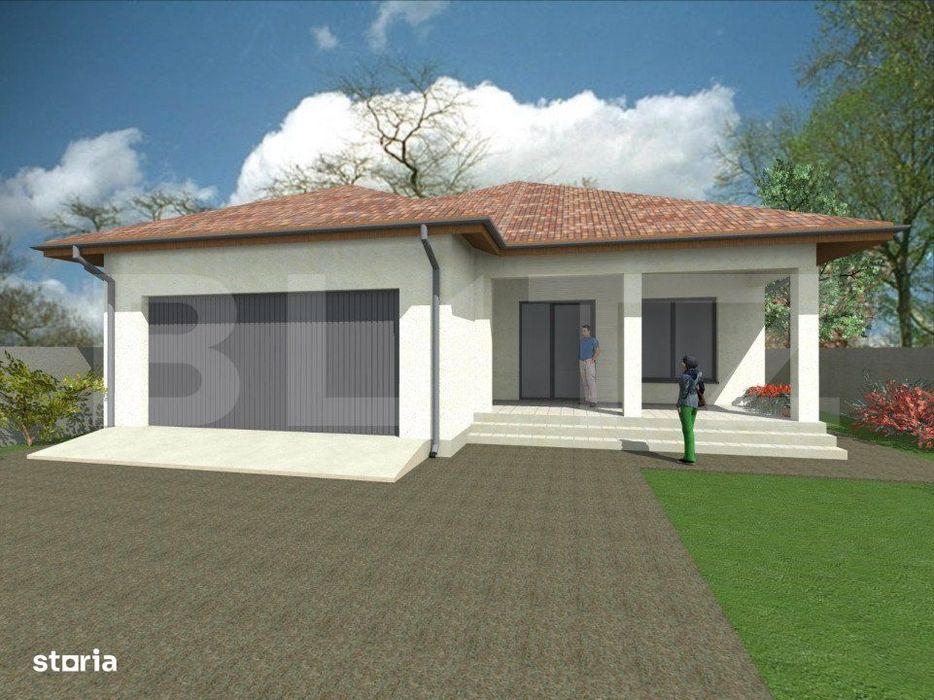 Casa plan parter 250mp utili, 1024mp teren, Pielesti