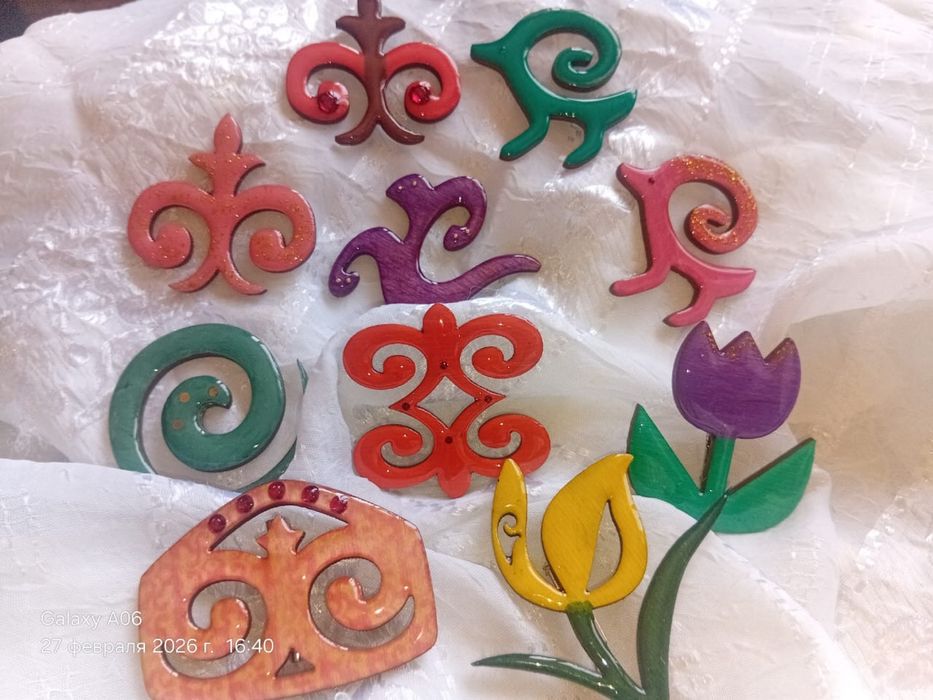 Этно брошь ручная работа