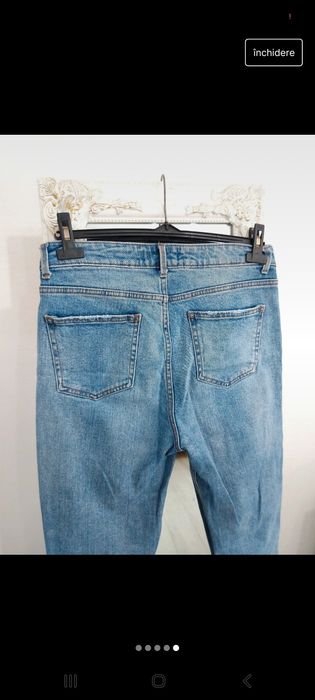 Blugi mom fit damă Denim