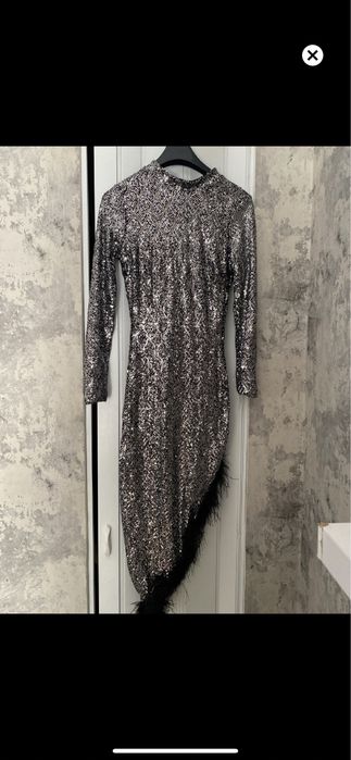 rochie eveniment argintie