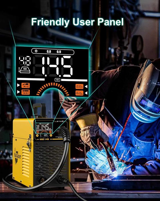 HAXIAOER 145A Безгазов телоподаващ заваръчен апарат 3 в 1 MIG/ARC/Lift TIG
