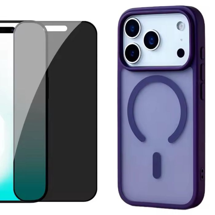 IPHONE 17 17 AIR 17 PRO 17 PRO MAX - Husa Magsafe Mata + Folie Sticla