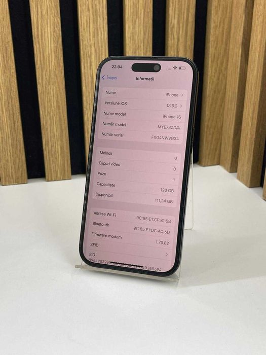 Iphone 16 / 128 GB 92% BAT / Factura / Garantie #53941