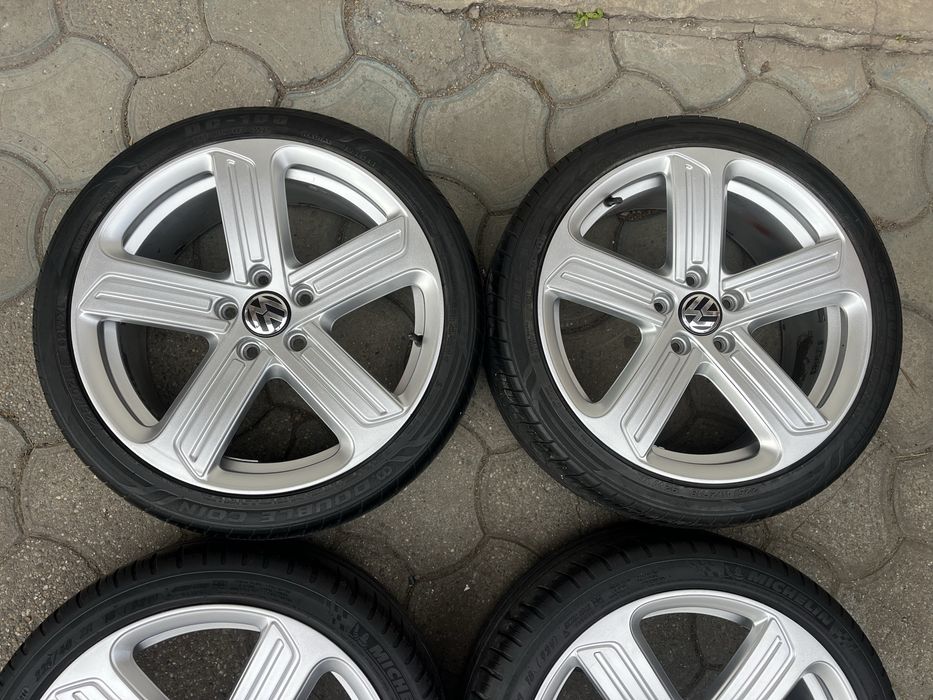 Jante aliaj 5x112mm, anvelope vara 225/40 R18, VW Golf 5/6/7/8 Touran Eos Jetta, Seat, Skoda, Audi A3