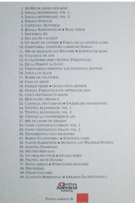 Colecţie Jules Verne editura Adevărul