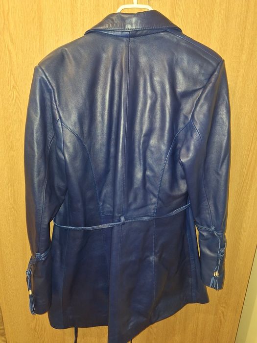 Geaca piele bleumarine pentru dama, marime 52