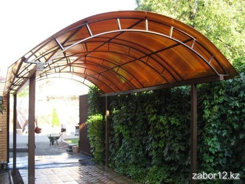 Навес забор врота