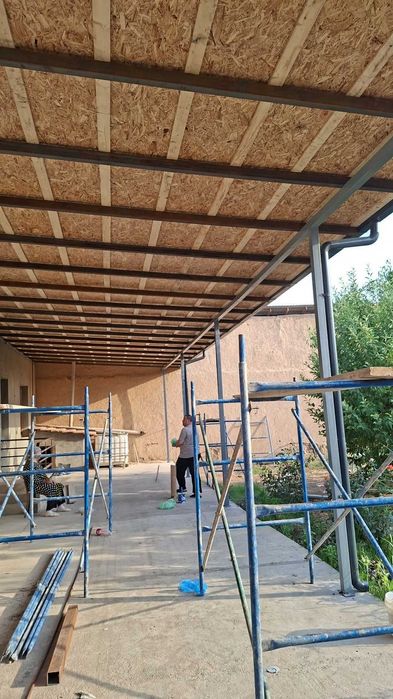 Навес, Крыша. Том ёпамиз. Сварка ишлари