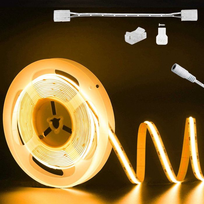 Bandă LED COB PAUTIX 6 m, 2000K, 24V, 504 LED/m, lățime 8 mm