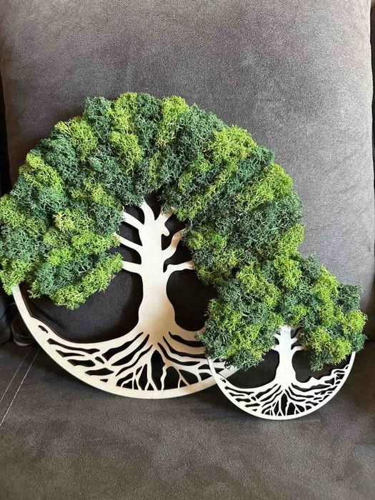 Изработвам картини със скандинавски мъх по поръчка