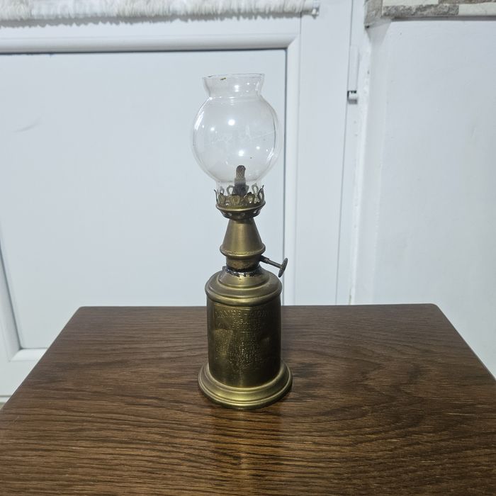 Lampă din alamă cu petrol Franța 1890-1920