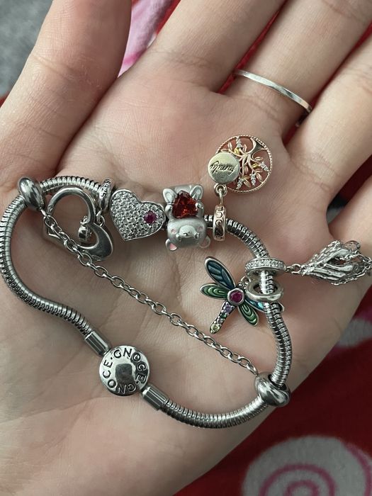 Brățara de argint tip Pandora