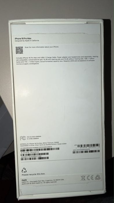 Iphone 16pro max 256gb