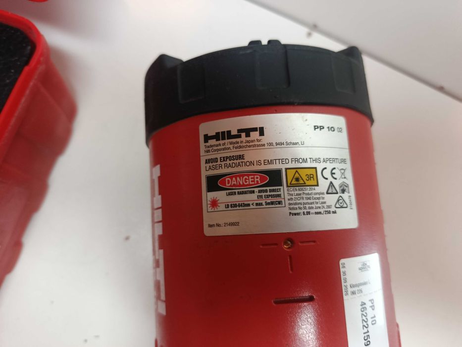 HILTI Laser PP 10 calibrat pentru tevi canalizare la cutie full BOX
