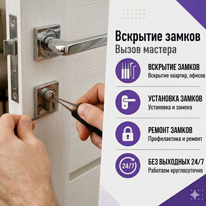 Вскрытие замков установка замка замена ремонт врезка медвежатник
