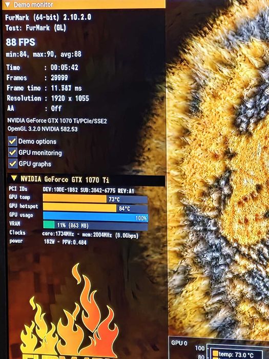 Геймърски компютър Ryzen 5 5500 / GTX 1070 Ti / 8GB RAM / SSD + HDD (Нови части!)